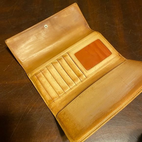 Coach Signature Tan and Brown Wallet - Picture 6 of 10